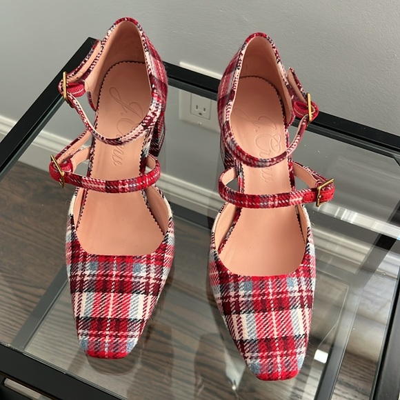 J. Crew Plaid Block Heels - Picture 6 of 8